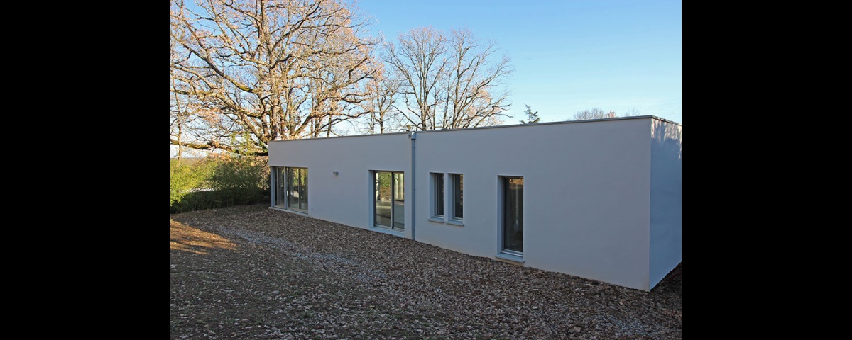 Maison dans la fort : maison-contemporaine-traversante-dans-les-bois-8