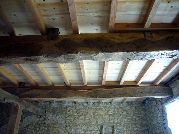 restauration d'une maison de ville : plancher des combles