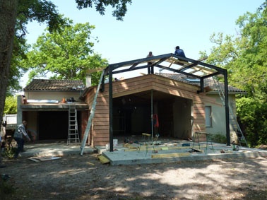 EXTENSION D'UNE MAISON D'HABITATION : le portique