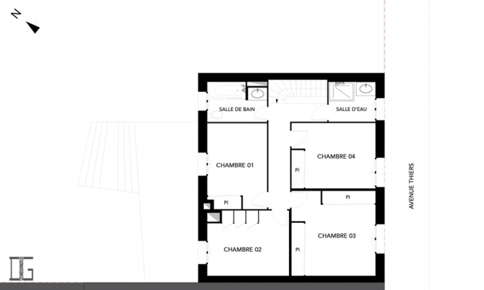 MAISON CCXCII : Plan R+1 projet