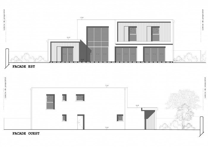 Maison AS : Faades Est et Ouest
